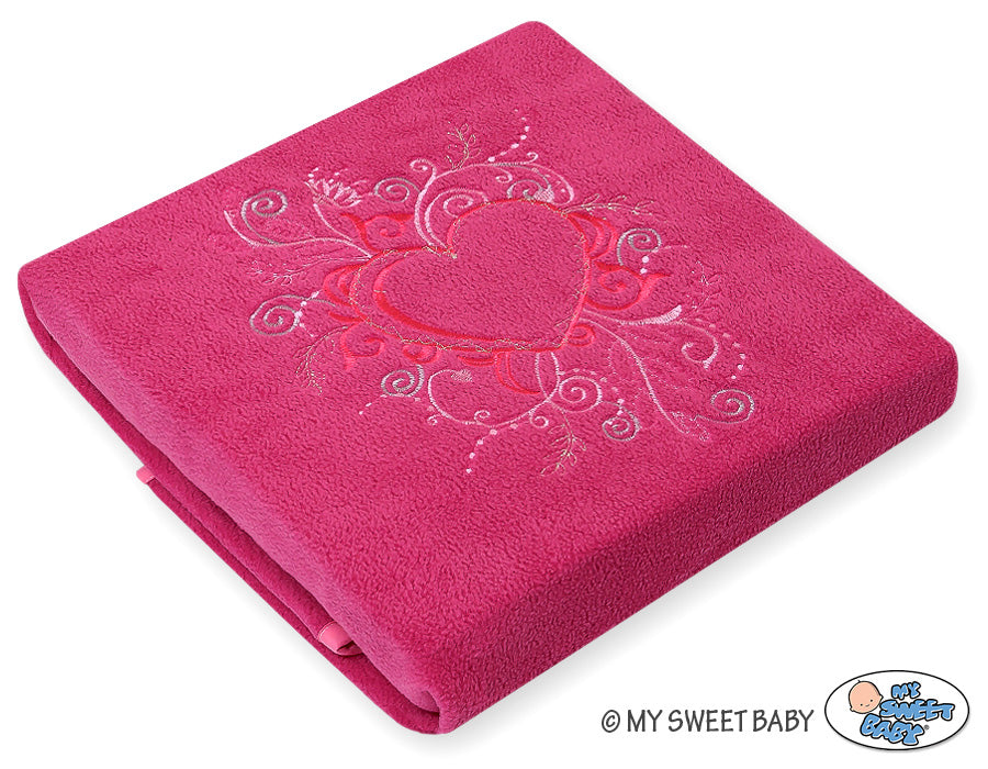 Polar fleece blanket for babies - Chic dark pink