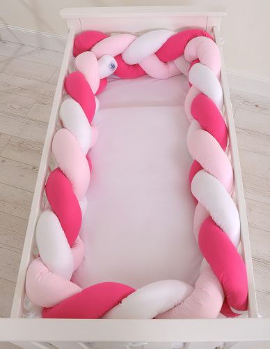 Knot bumper XXL- white-dark pink-pink