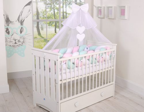 Knot bumper XXL- white-pink-mint