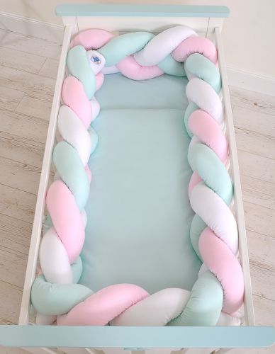 Knot bumper XXL- white-pink-mint
