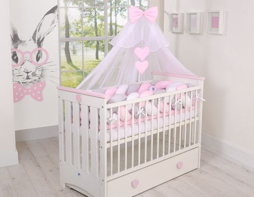 Knot bumper XXL- white-gray-pink