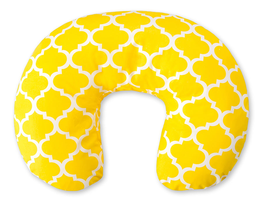 Breastfeeding Pillow Nursing Croissant Pillow, removable, Hands-Free Feeding - Marocco yellow