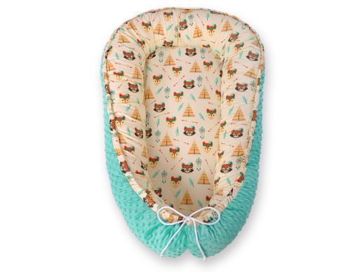 Baby nest double-sided Premium Cocoon for infants BOBONO minky- teepee