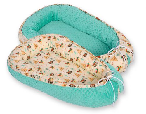 Baby nest double-sided Premium Cocoon for infants BOBONO minky- teepee
