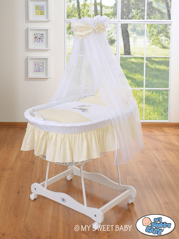 Wicker drape crib- Donkey Luca cream