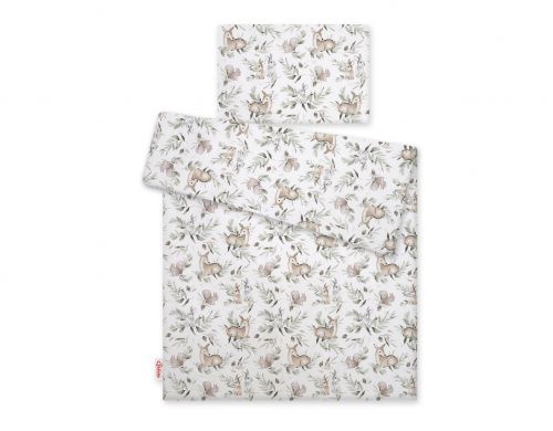 Baby cotton bedding set 2-pcs 120x90 cm- woodland olive