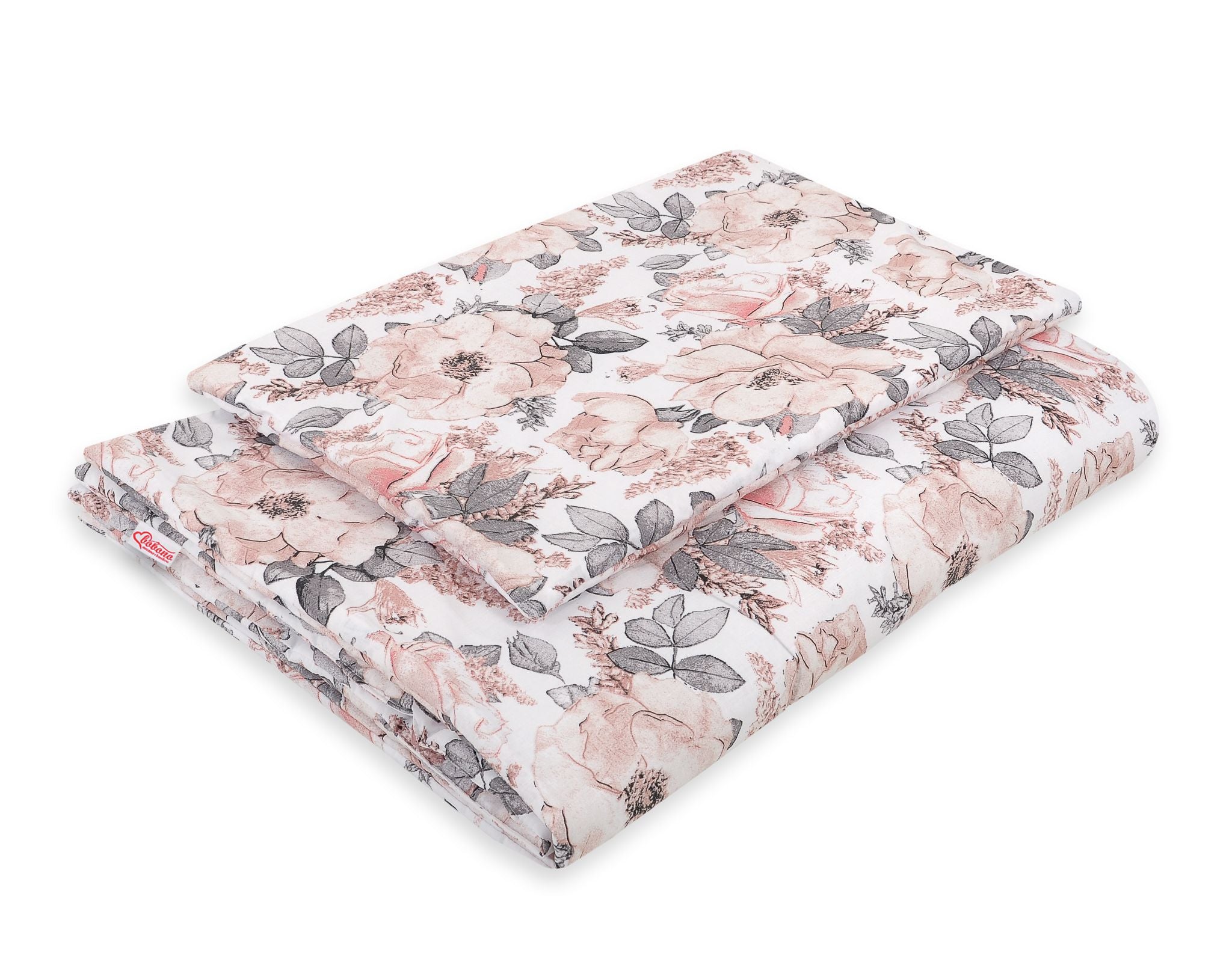 Bedding set 2-pcs with filling - sepia roses