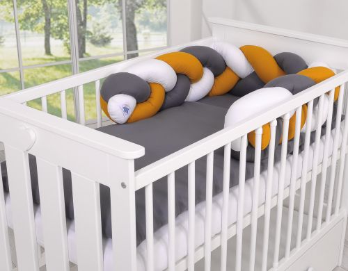 Knot bumper- white-honey yellow-anthracite