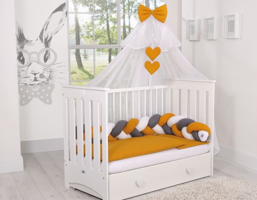 Knot bumper- white-honey yellow-anthracite