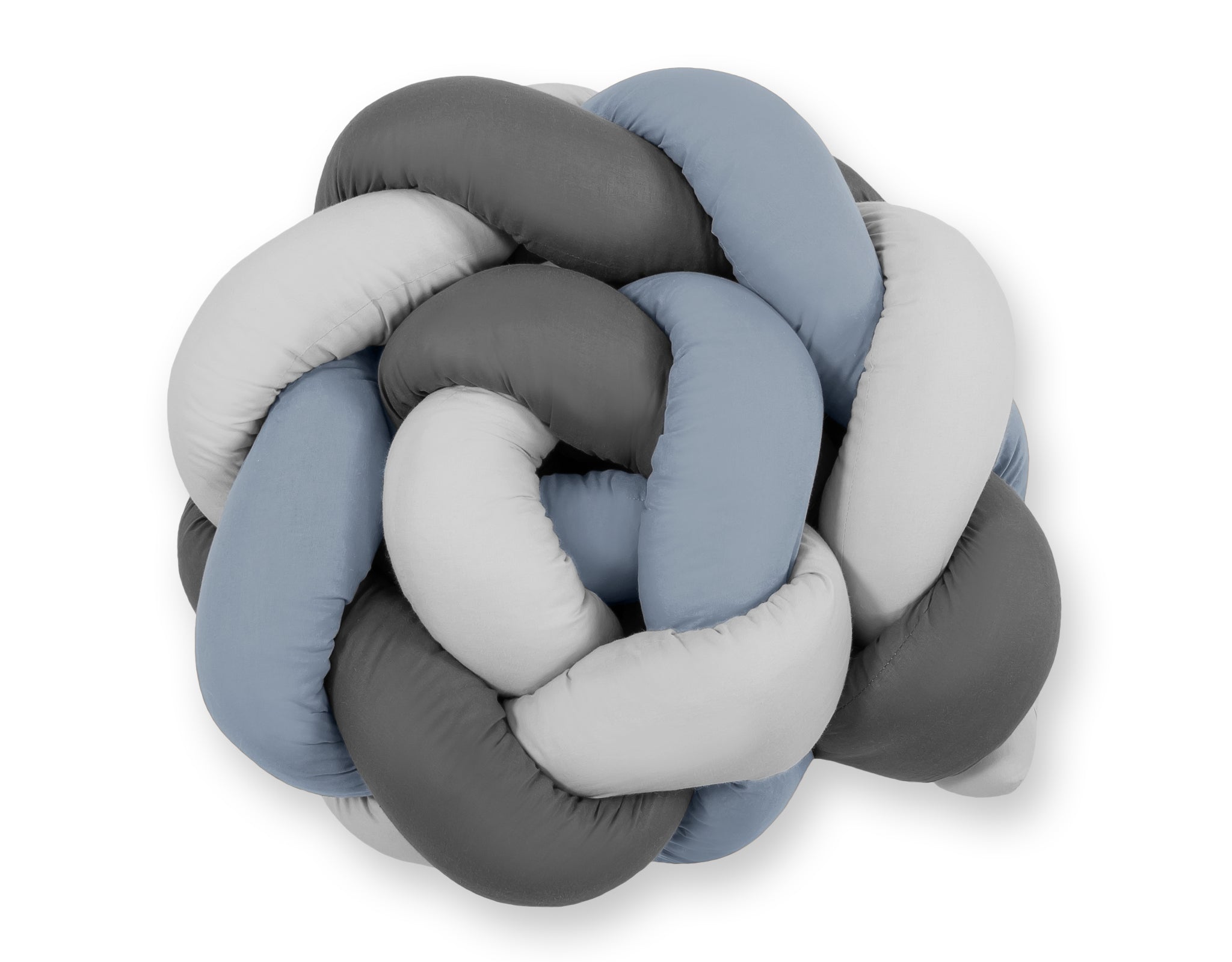 Knot bumper- pastel blue - gray - anthracite