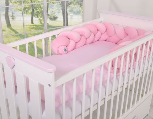 Knot bumper minky 180cm - pink