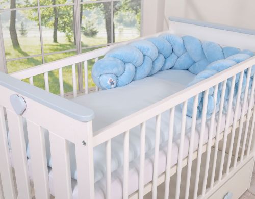 Knot bumper minky 180cm - blue