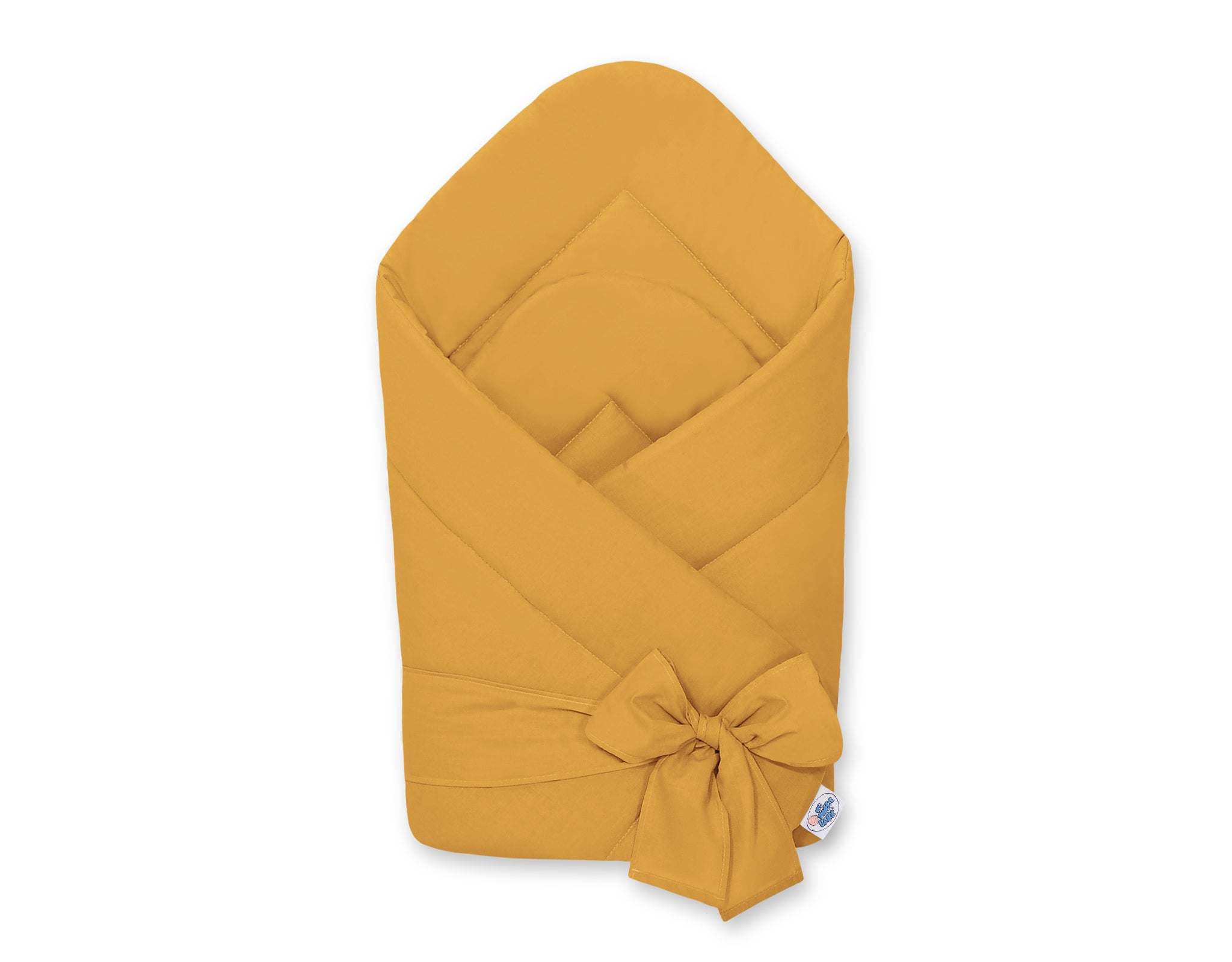 Baby nest with bow - honey yellow