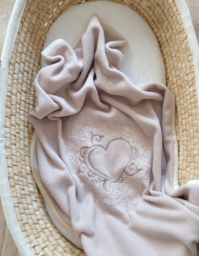 Polar fleece blanket for babies - Chic beige