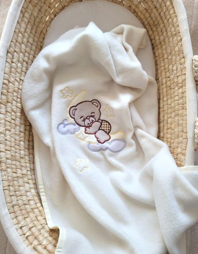 Polar fleece blanket- Good night brown