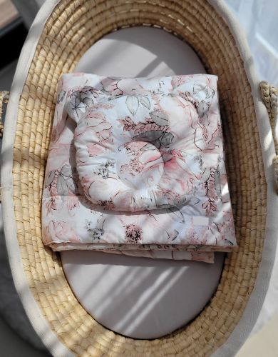 Duvet with pillow Teddy - 2pcs set - sepia roses