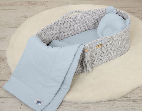 Blanket with pillow - 2pcs set - blue