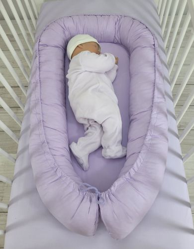 Baby nest double-sided Premium Cocoon for infants MY SWEET BABY- lila