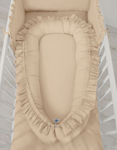 Baby nest Premium Cocoon for infants with a ruffle MY SWEET BABY- beige