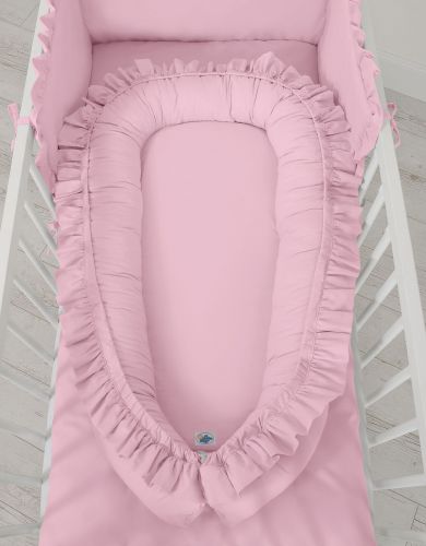 Baby nest Premium Cocoon for infants with a ruffle MY SWEET BABY- pink