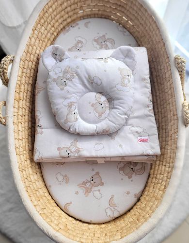 Duvet with pillow Teddy - 2pcs set - Rainbow beige bear