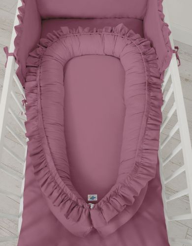 Baby nest Premium Cocoon for infants with a ruffle MY SWEET BABY- pastel violet
