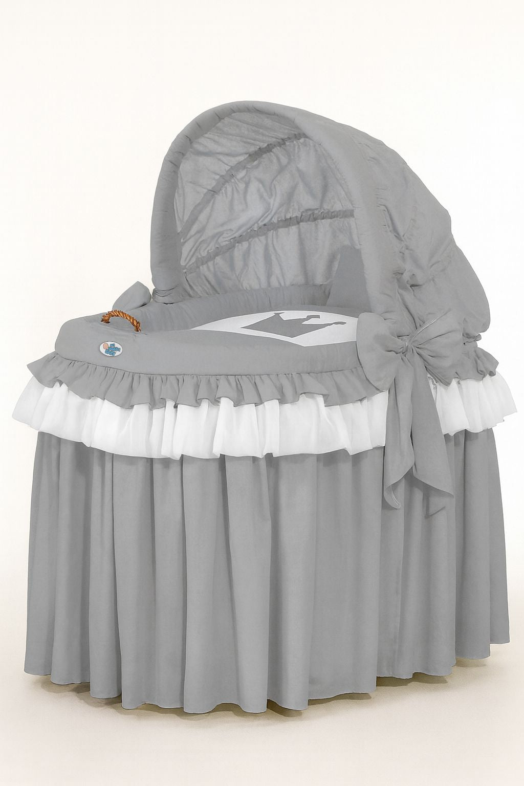 Moses Basket/Wicker hood crib- Little Prince anthracite