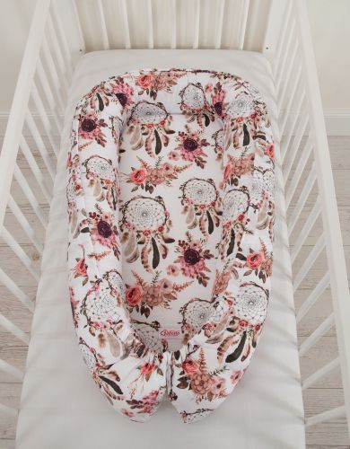 Baby nest double-sided Premium Cocoon for infants BOBONO- flower dream catchers