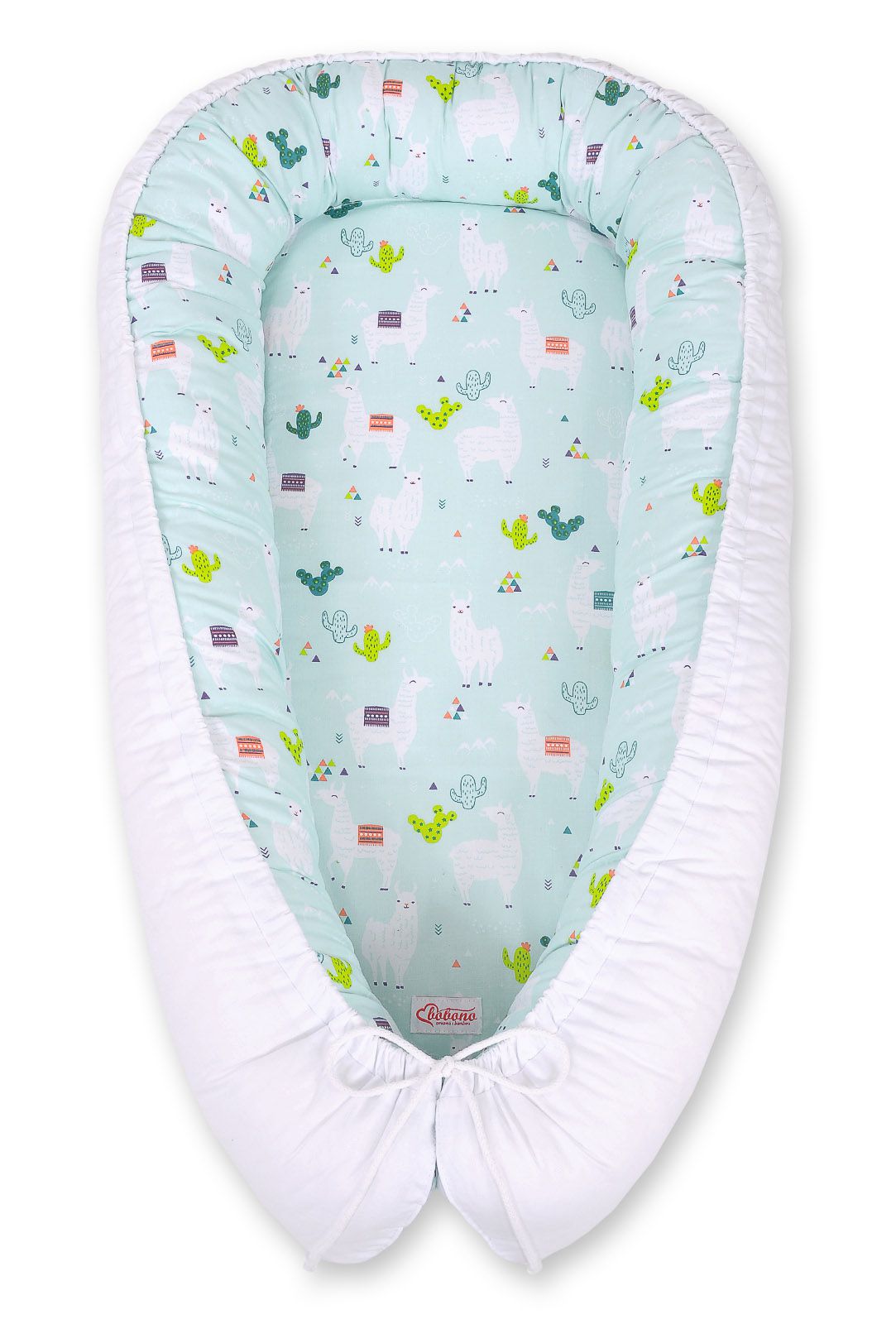 Baby nest double-sided Premium Cocoon for infants BOBONO- lama mint