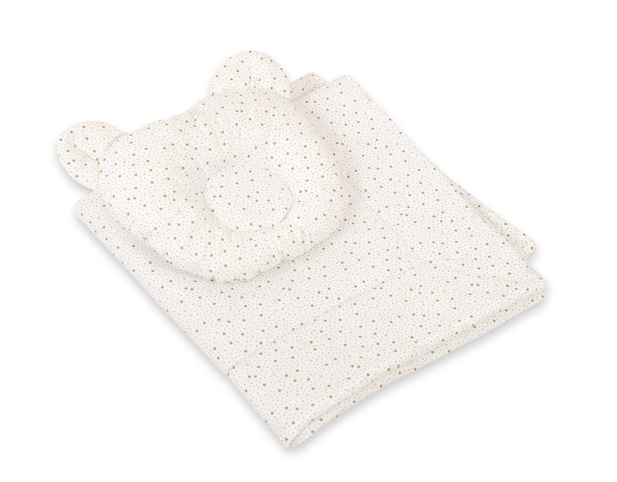 Duvet with pillow Teddy - 2pcs set - mini gold stars