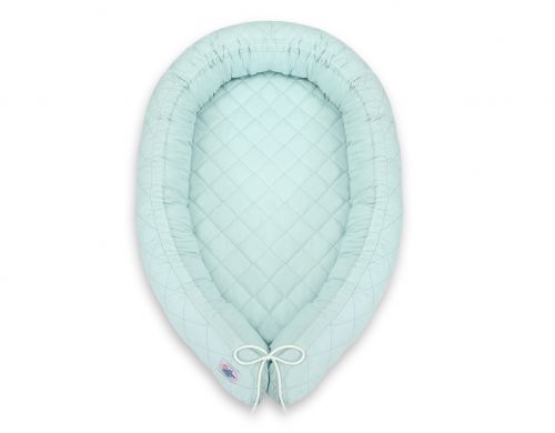 2-in-1 - Baby nest quilted - snake pillow bumper - mint