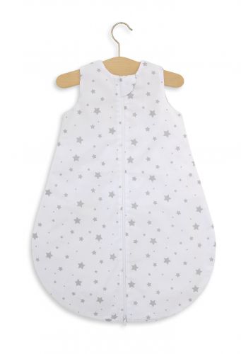 Cotton baby sleeping bag S 0-6 months for summer TOG 1.0 - mini stars grey