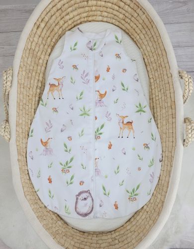 Cotton baby sleeping bag S 0-6 months for summer TOG 1.0 - forest softness