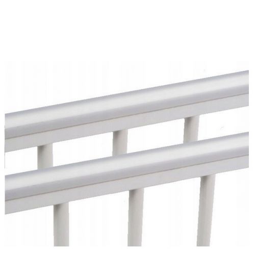 Wooden baby cot120x60cm Lorenzo III white-blue, with teething rail