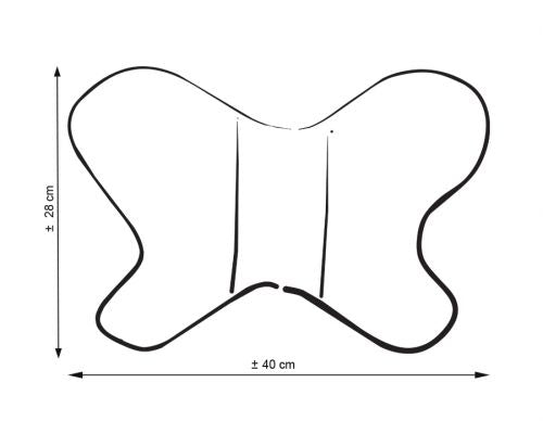 Double-sided anti shock cushion \"BUTTERFLY\" - foxes beige