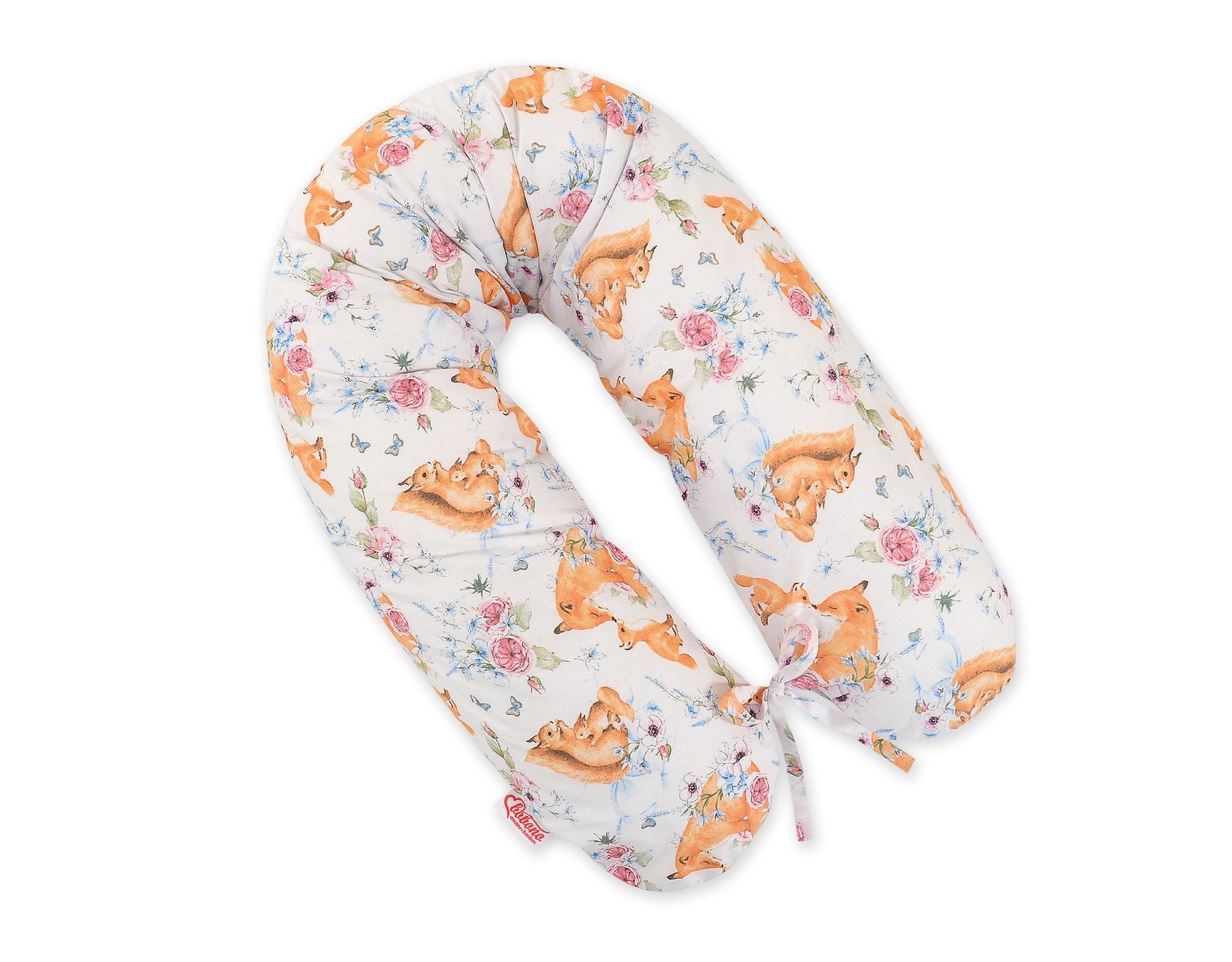 Pregnancy pillow- Longer, removable pillowcase - Foxes and sqiurrels