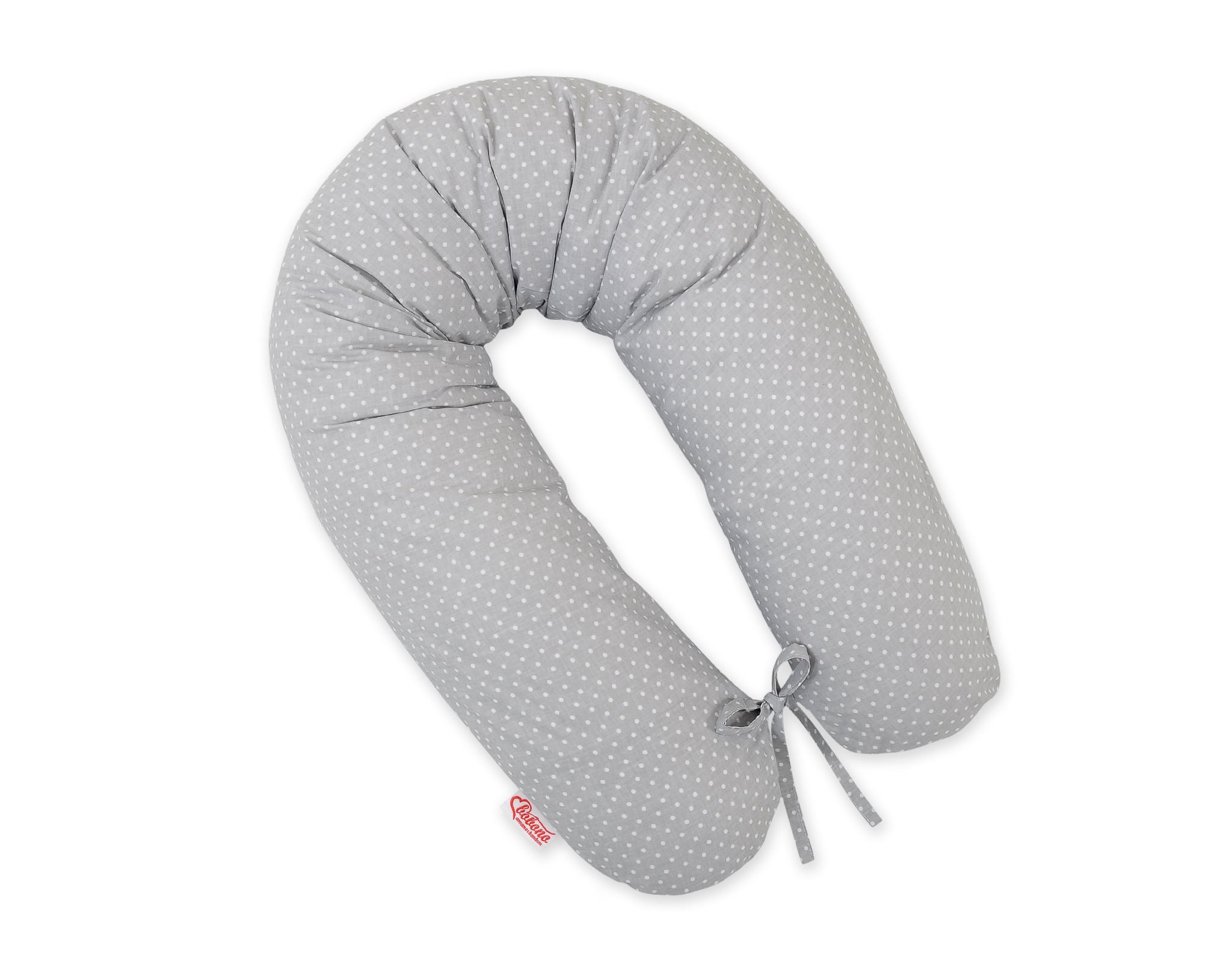 Pregnancy pillow- Longer, removable pillowcase - Grey dots