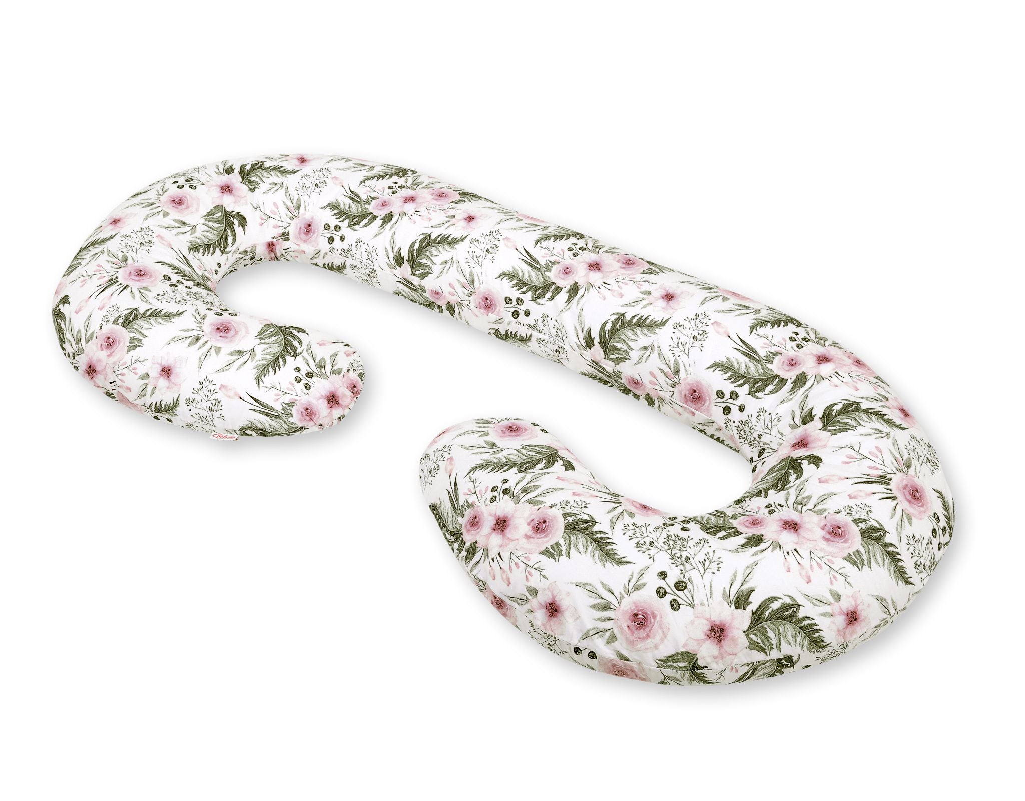 Maternity Support Pillow C, removable pillowcase - peony flower pink