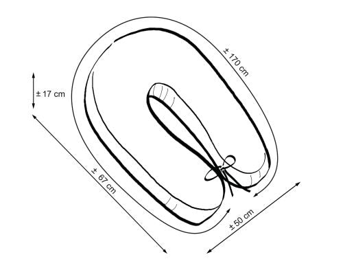 Pregnancy pillow- Longer, removable pillowcase - Lila