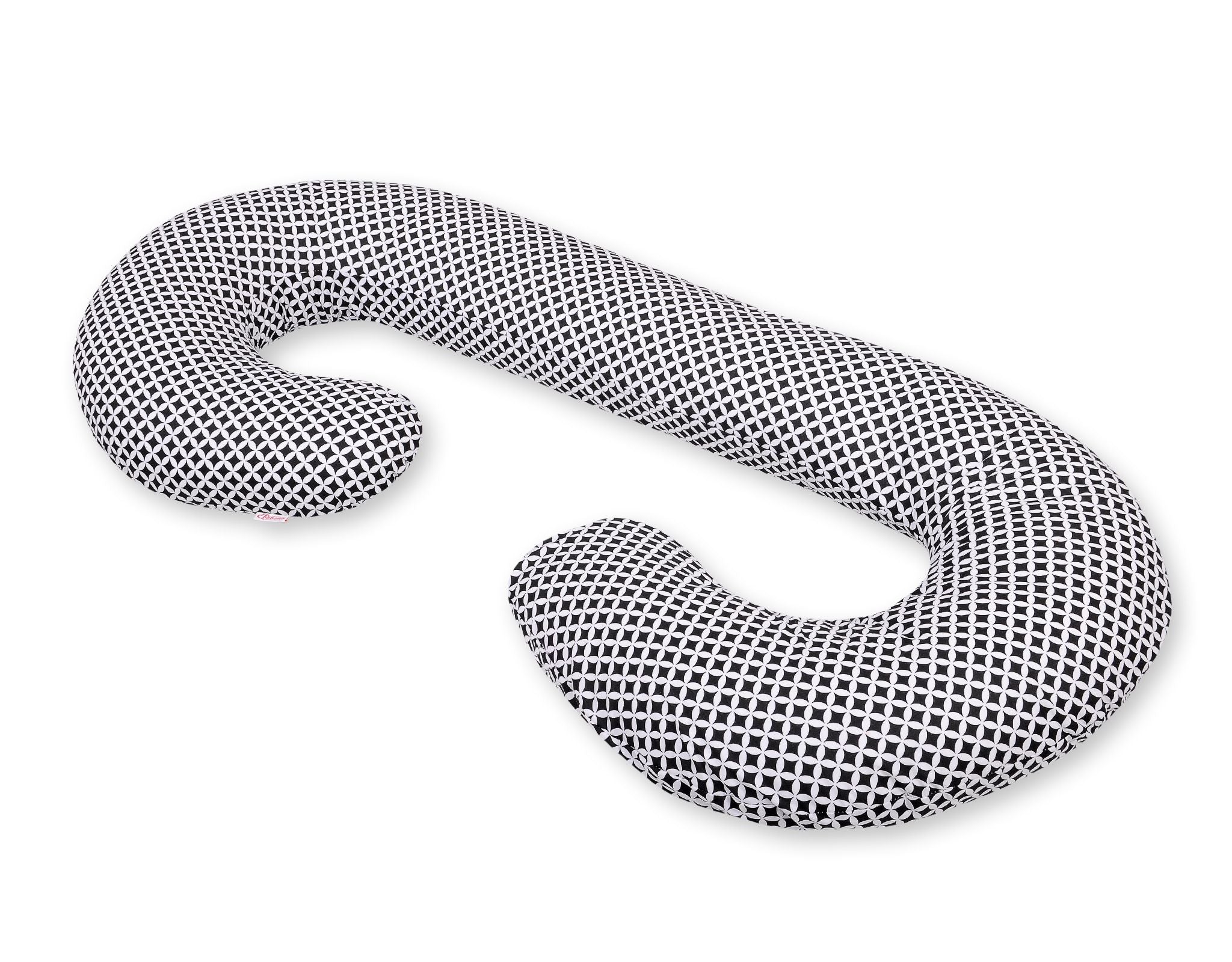 Maternity Support Pillow C, removable pillowcase - rosette black