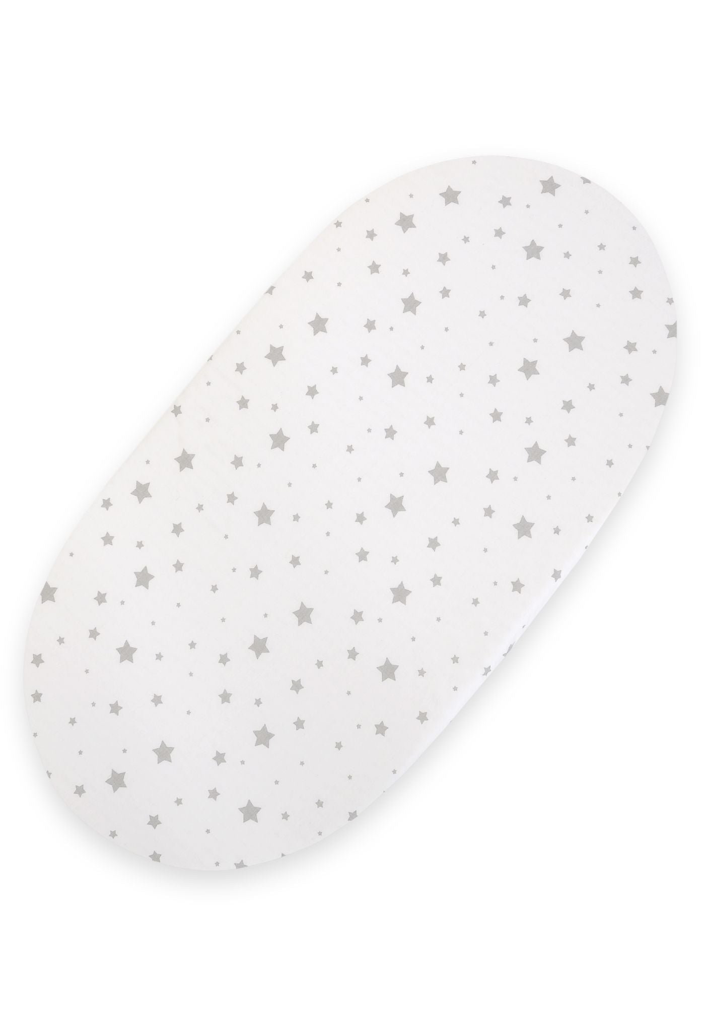 Sheet made of cotton for moses basket mattress 75x35 cm - mini gray stars