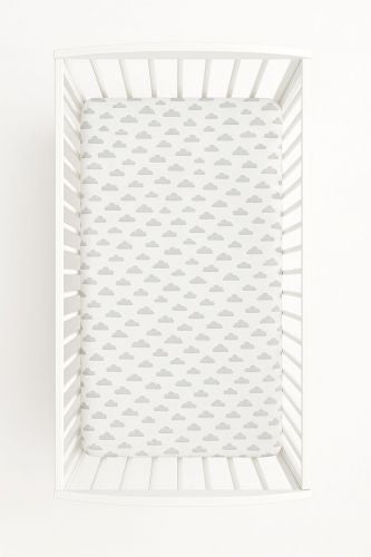 Sheet made of cotton 120x60cm - clouds gray