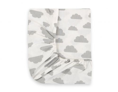 Sheet made of cotton 120x60cm - clouds gray
