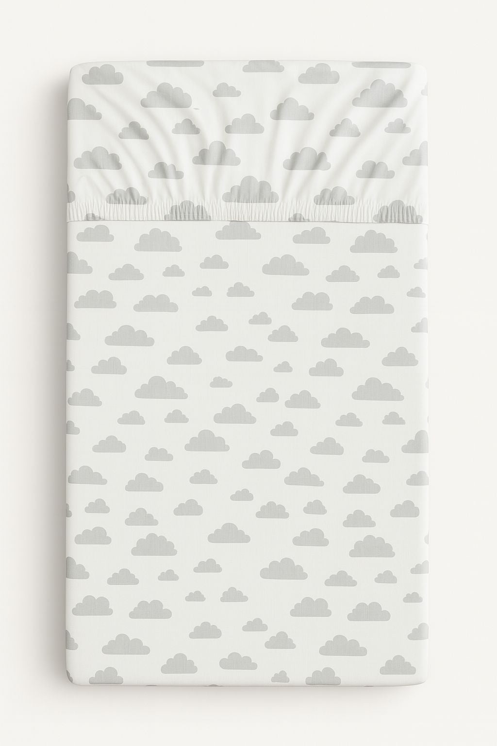 Sheet made of cotton 120x60cm - clouds gray