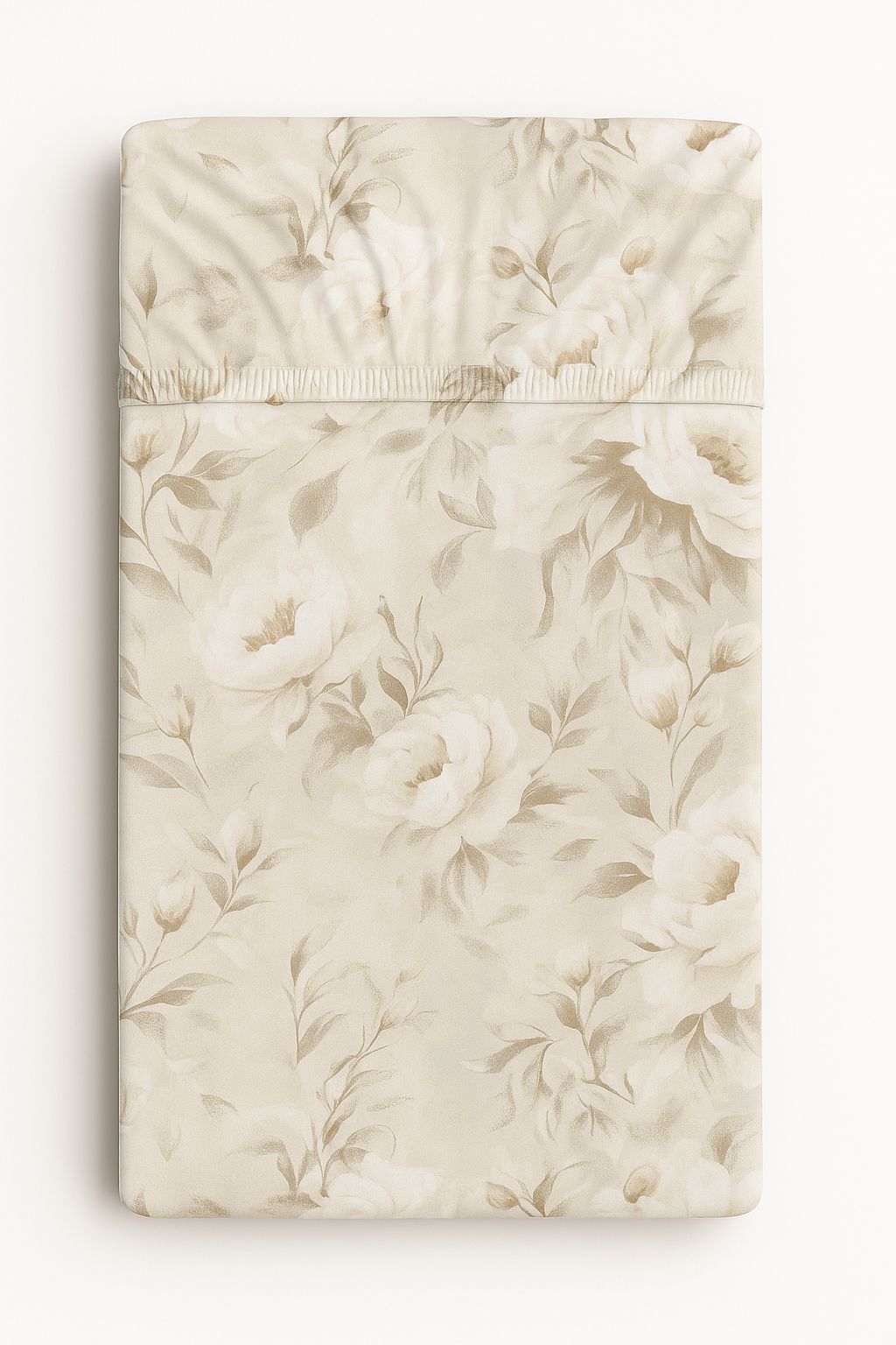 Sheet made of cotton 120x60cm - peonies beige