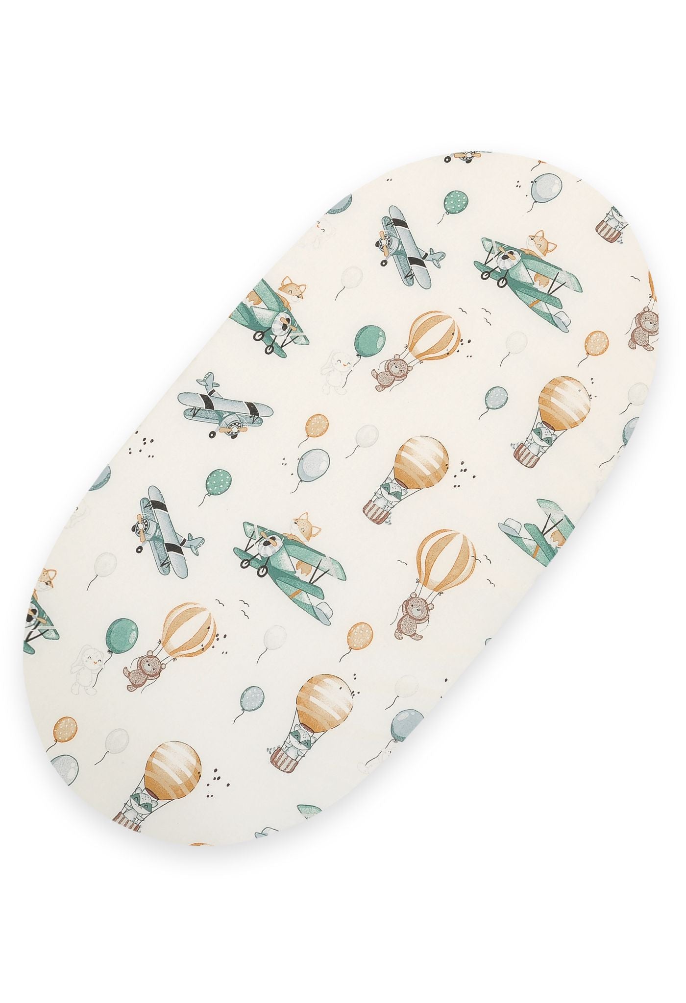 Sheet made of cotton for moses basket mattress 75x35 cm - Sky adventure