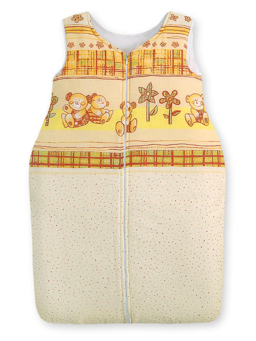 Cotton sleeping bag for children, size M, 6-12 months, TOG 2.5, all-season, teddy bears