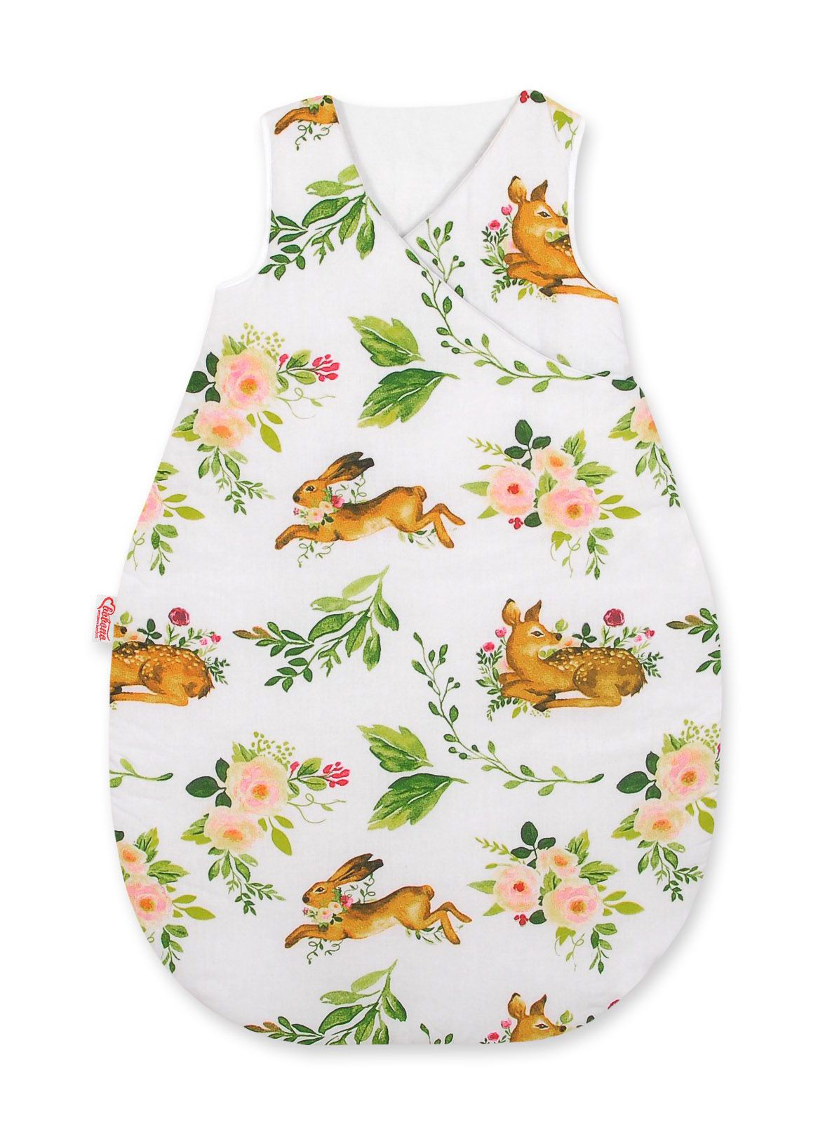 Cotton sleeping bag for children, size M, 3-12 months, TOG 2.5, all-season - in the forest