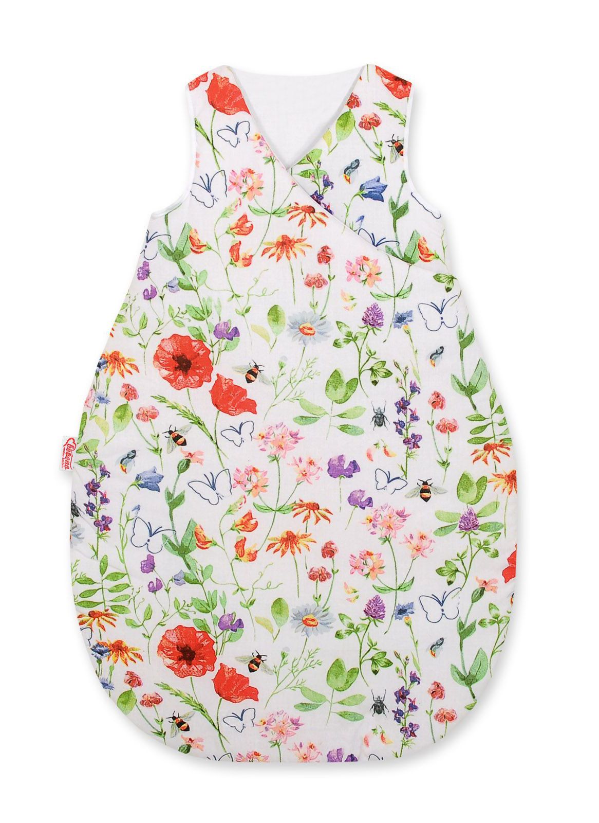 Cotton sleeping bag for children, size M, 3-12 months, TOG 2.5, all-season - meadow