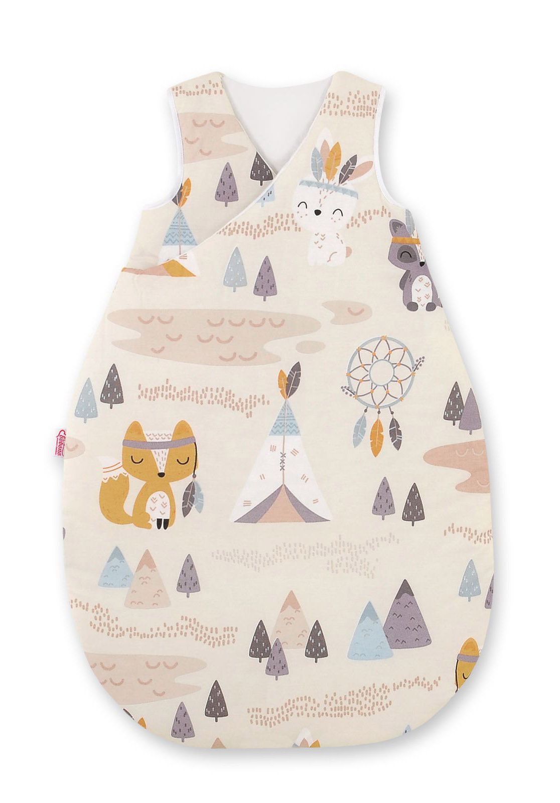 Cotton sleeping bag for children, size M, 3-12 months, TOG 2.5, all-season - little Indians